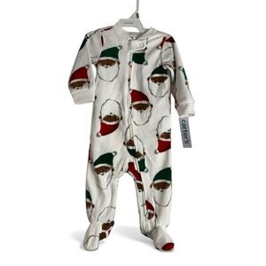 Carter's Baby 9 Months Christmas Cookies 2 Way Zip Up Fleece Sleep & Play NEW